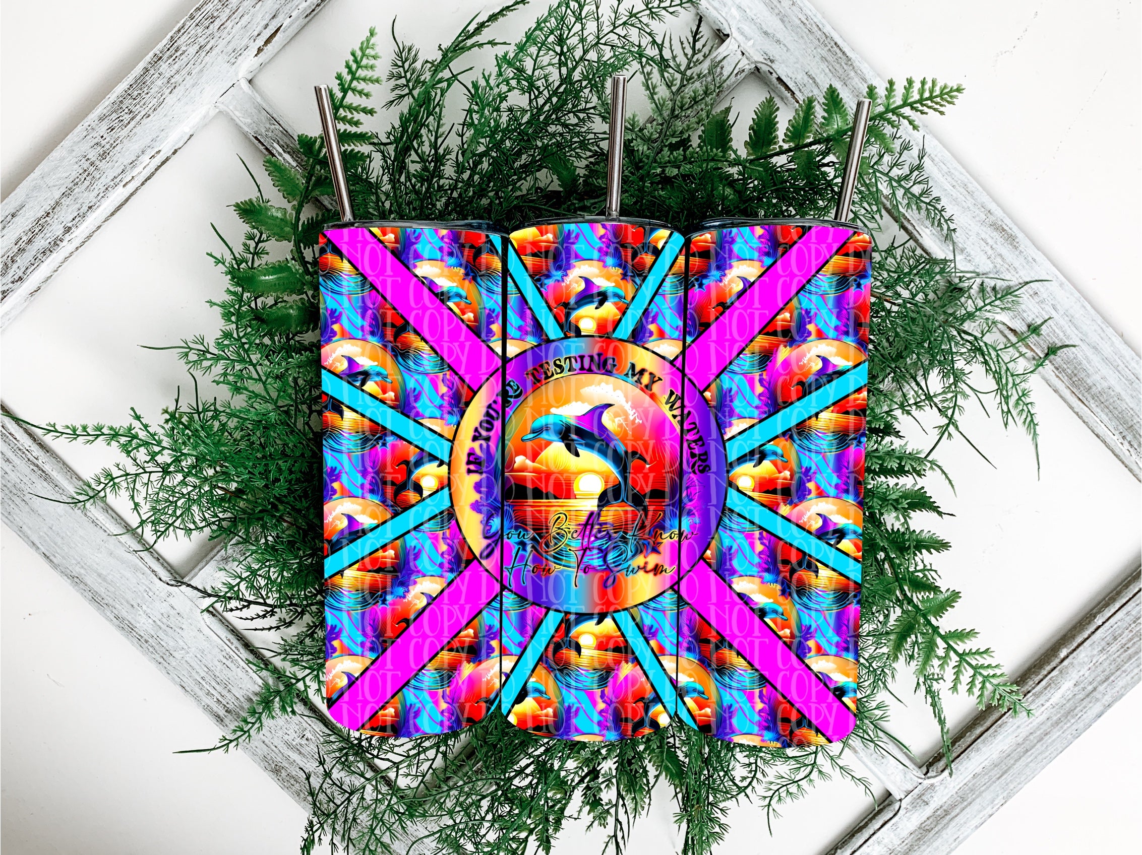 If You're Testing My Waters You Better Know How To Swim Geometric Wrap