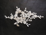 Off White bridal wedding floral lace Applique / off white lace motif is for sale. sold by per piece