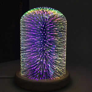 Colorful Firework Atmosphere Lamp: Creative 3D Glass Night Light for Magical Bedroom Decor - www.eco-glitz.com - Decorative Lights For The Bedroom