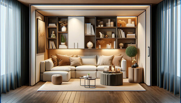 style variations for arranging a modular sofa in a small room