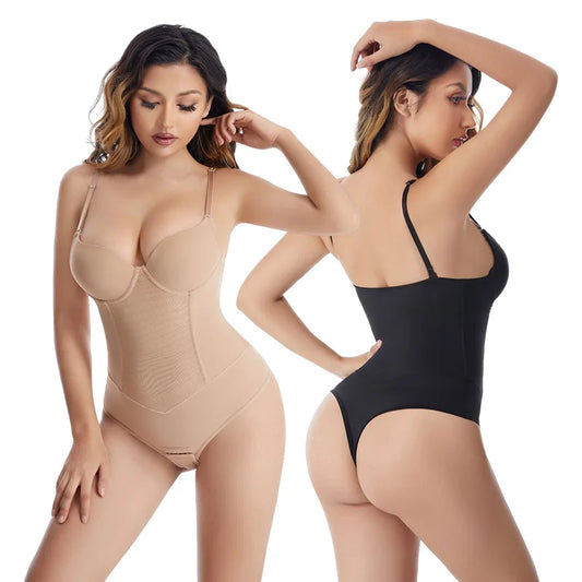 Cygen Shapewear Bodysuit,Seamless One-Piece Body Shaper with Built