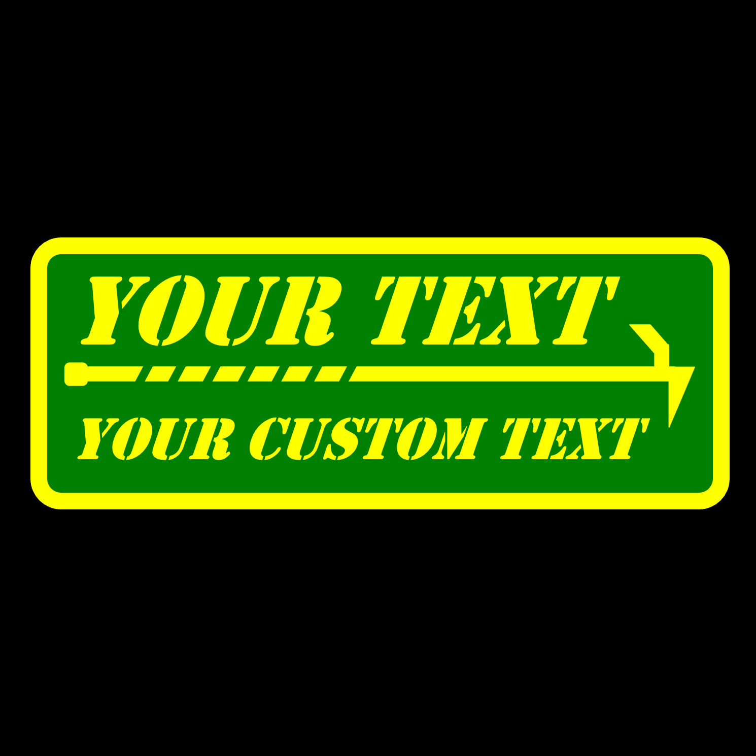 Custom Text ROOF HOOK Stickers