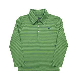 Banks Green Long Sleeve Performance Polo - Ultra Violet