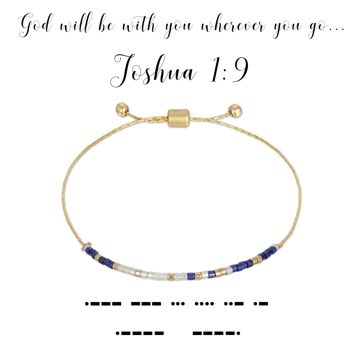 Joshua 1:9 Dot & Dash Bracelet