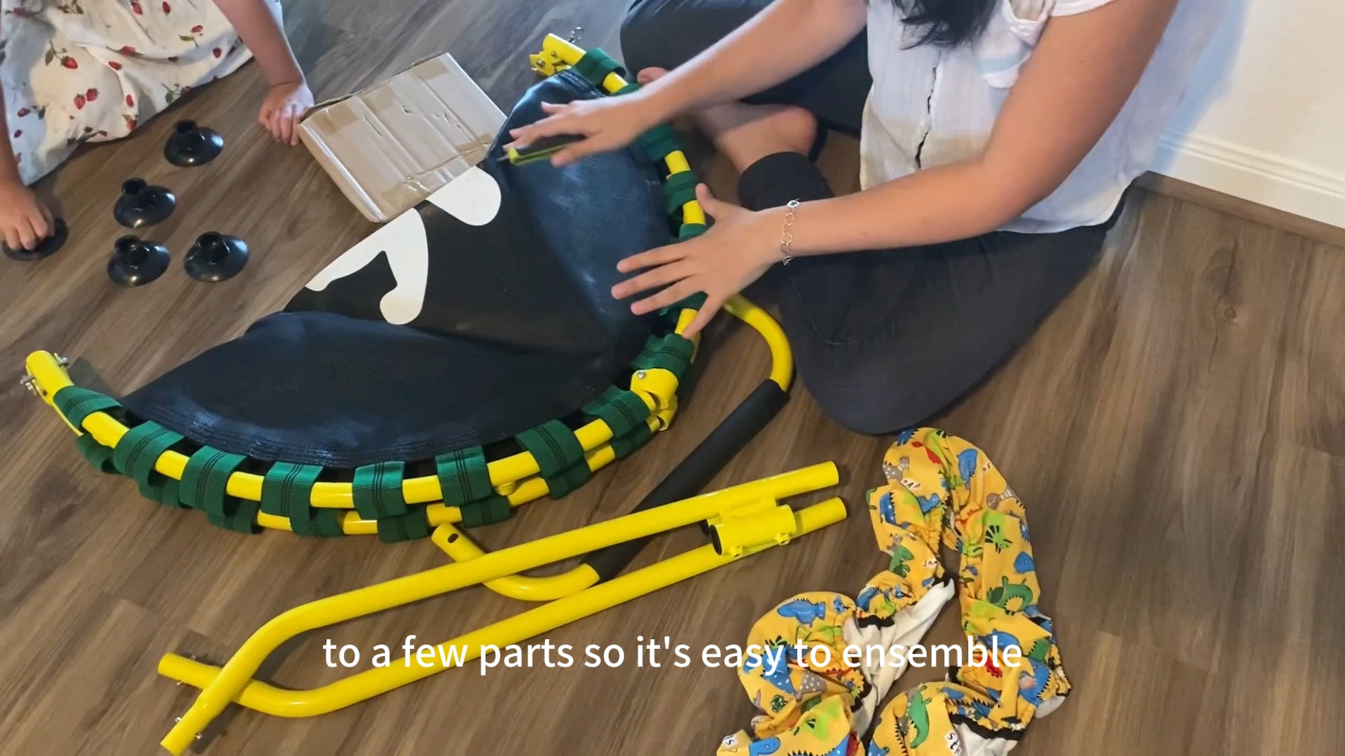 mom-shows-off-accessories-for-her-daughter's-new-trampoline