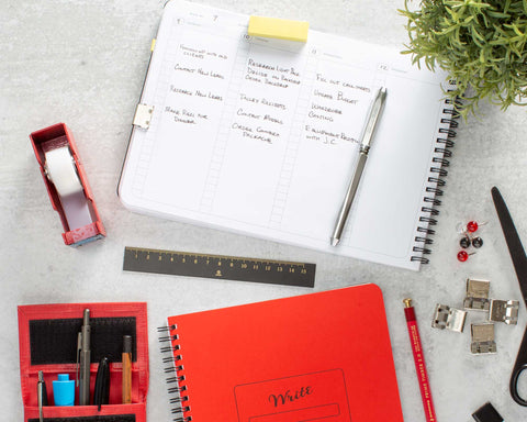 Weekly Planner on a desk at home