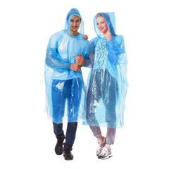 Durable Poncho with Drawstring Hood via Causeway Bazaar