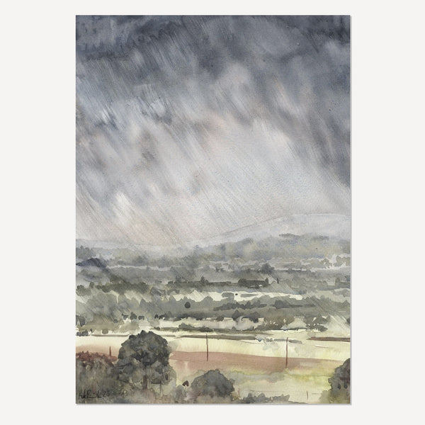 Misty Memories of Shropshire - Watercolour Landscape by Rik Barwick