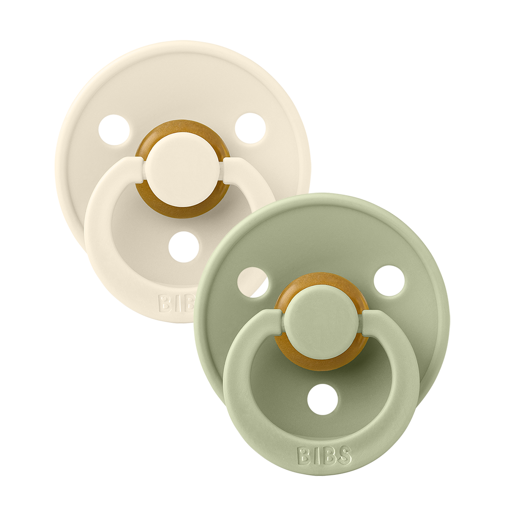 Bibs Colour Pacifier Chupete Látex Redondo Ivory-Blush T-2 2uds