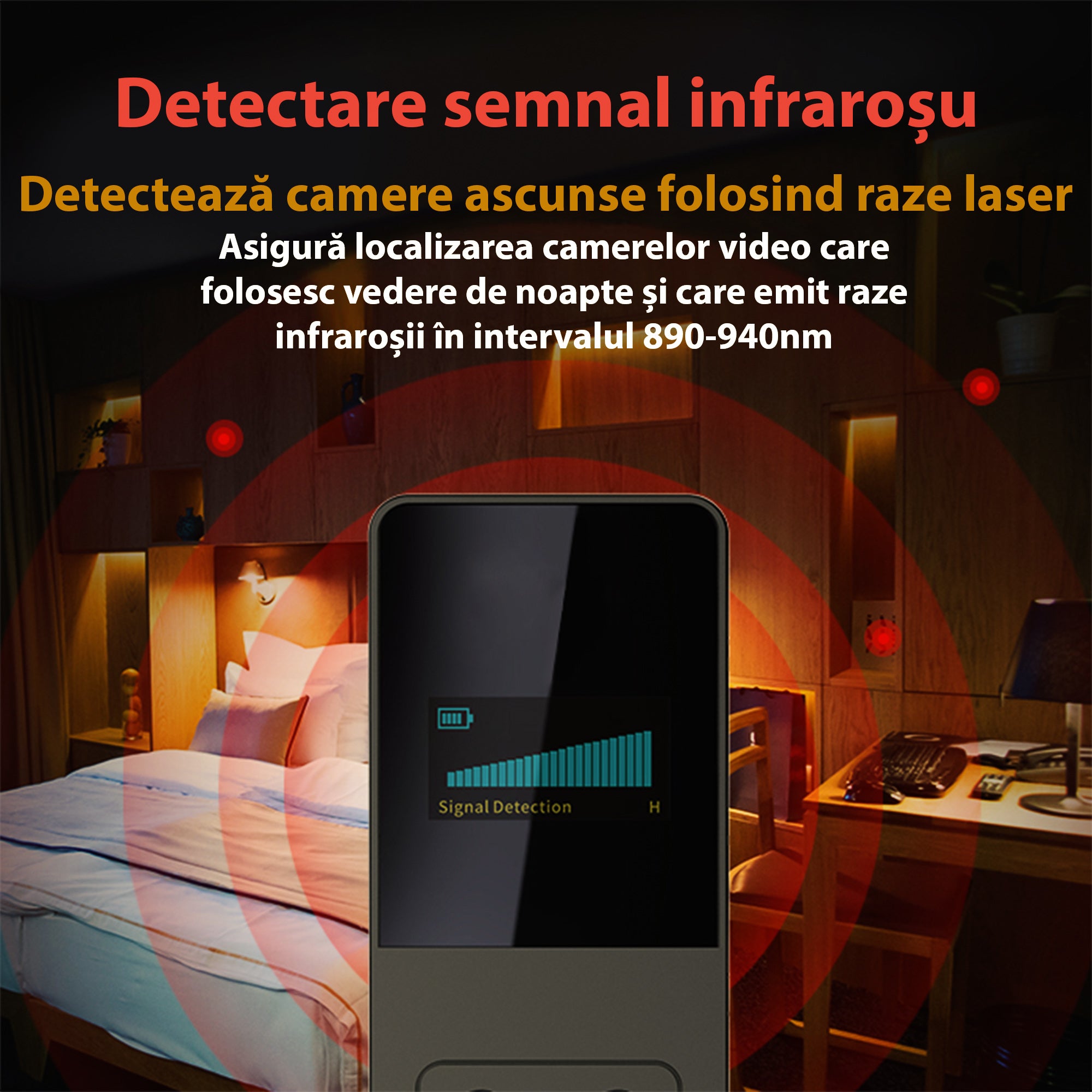 Detector compact dispozitive anti-spionaj KD60 negru - 3 | YEO