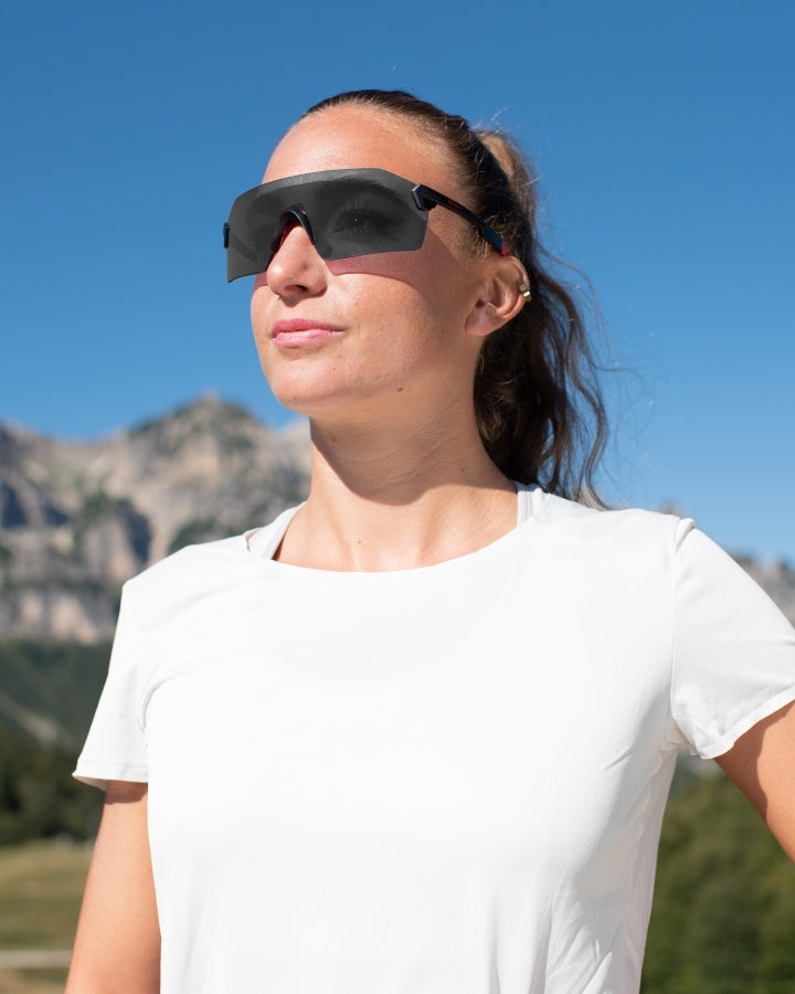 Occhiale da donna per trail running con lente fotocromatica ultraleggero a mascherina modello SUPERPIUMA