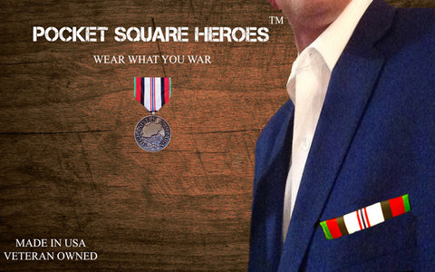 Afghanistan campaign medal Pocket Square Heroes™