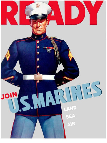 USMC Marine Corps Poster by Pocket Square Heroes Blog