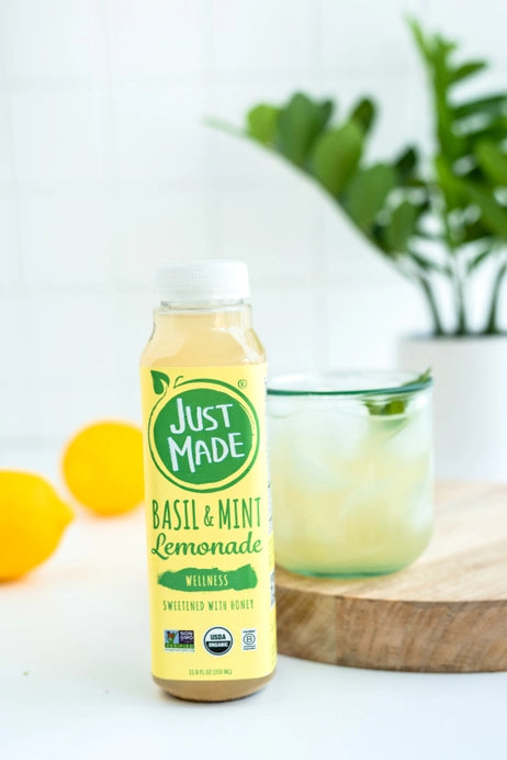 Organic Basil-Mint Lemonade Mocktail Beverage (8 bottles)