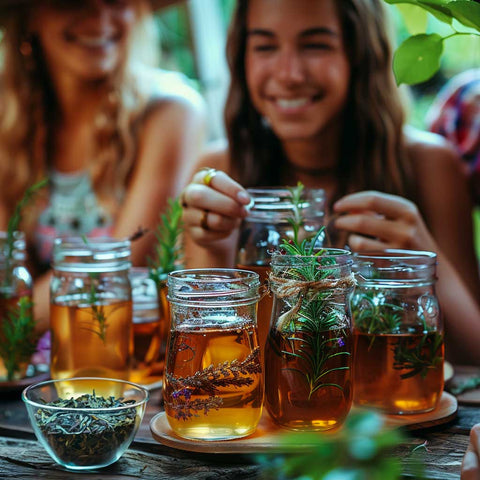 Tea party with friends tea infusers