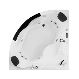 Empava Corner 59" 2 Person Soaking Bathtub with Whirlpool Hydromassage and Lighting - Noble Appliances