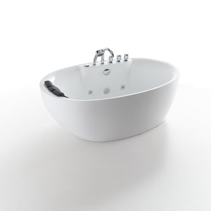 Empava Freestanding 71" Soaking Bathtub with Whirlpool Hydromassage - Noble Appliances