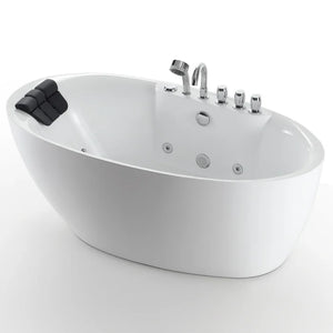 Empava Freestanding 67" Soaking Bathtub with Whirlpool Hydromassage - Noble Appliances