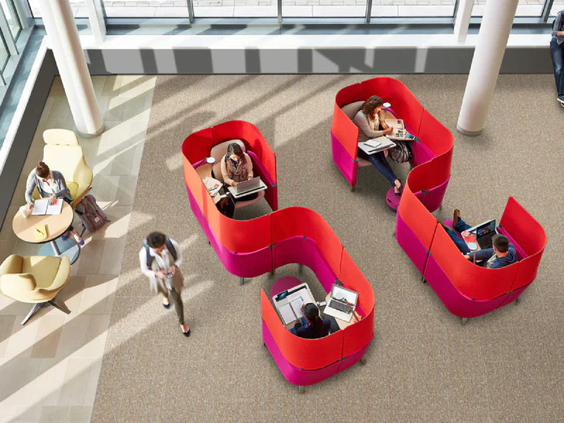 2 Person Desking Module in Red