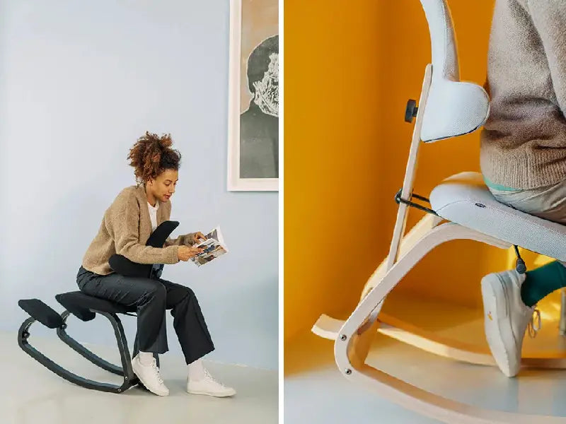 Woman Seating in Kneeling Chair Balans