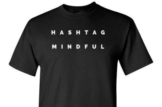 Hashtag Mindful Black Tee