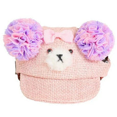 GODPIVA Bear Pom Pom Cap GODPIVA×Giardino dell'Eden [Cappuccio per vestiti per cani di piccola taglia Celebrity]