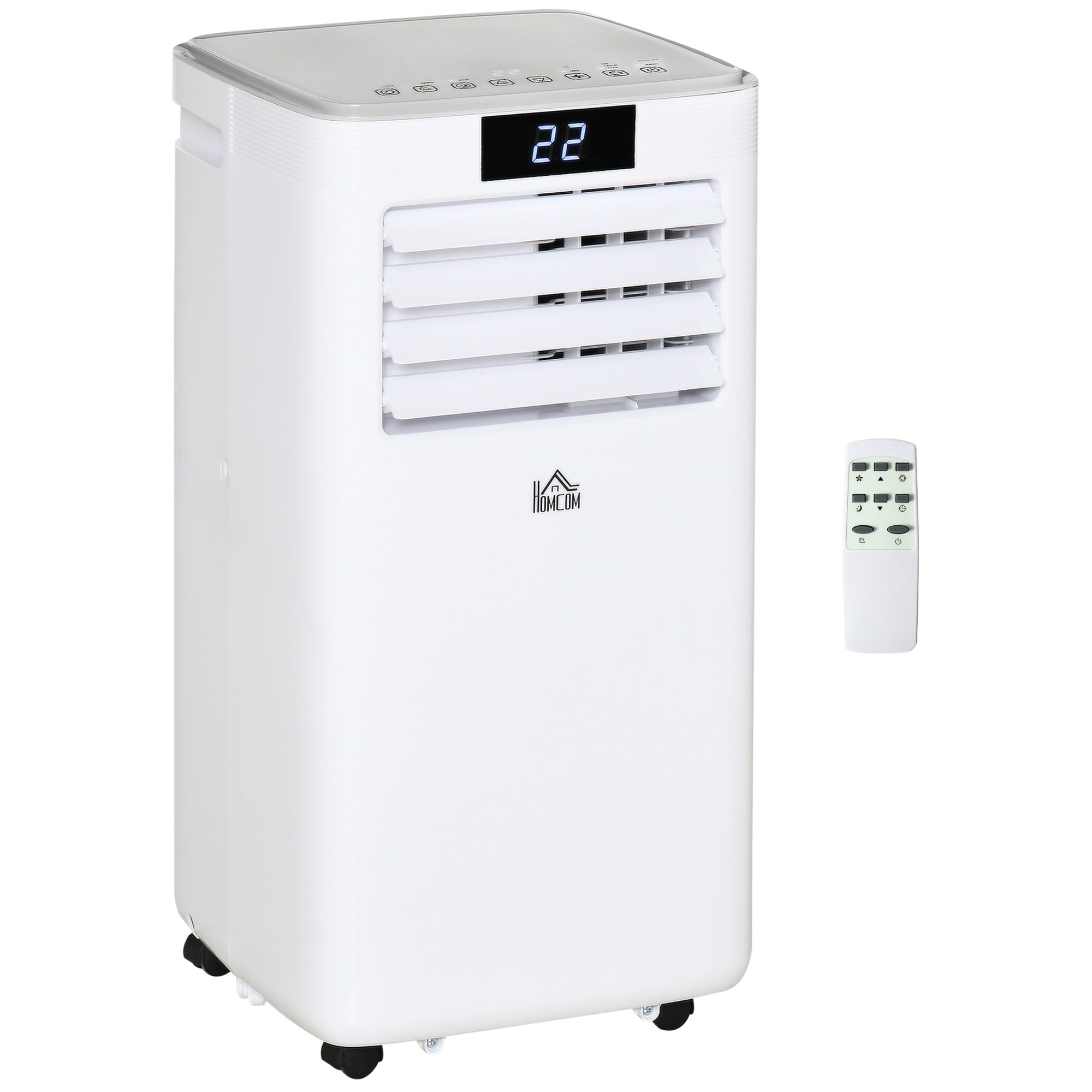 10,000 BTU A-Rated 4-in-1 Portable Dehumidifier with Remote Control and 24-Hour Timer