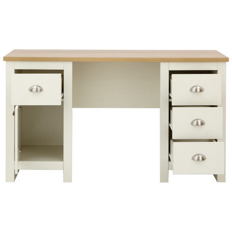 Lancaster Desk Cream 4 Drawers 1 Door - Image 10