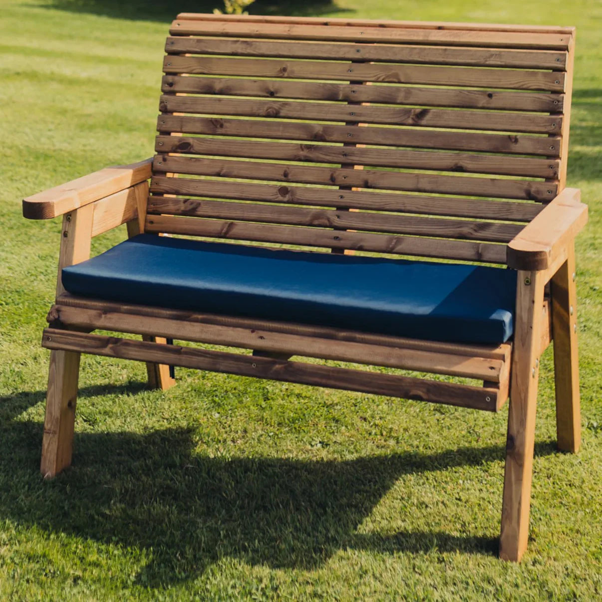 Churnet Valley's Amesbury 2-Seat Blue Garden Cushion - N2C-S