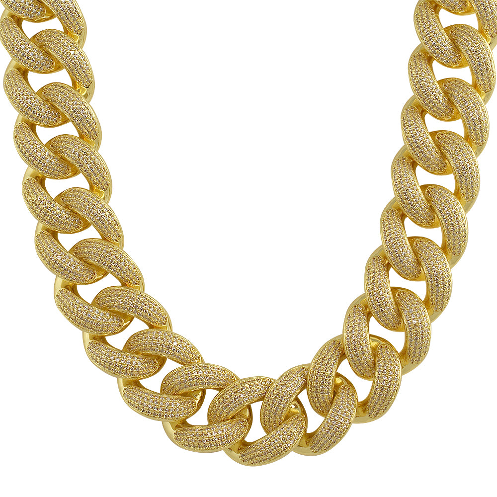 24mm Oversized Iced Out Miami Cuban Chain – JewelryFresh