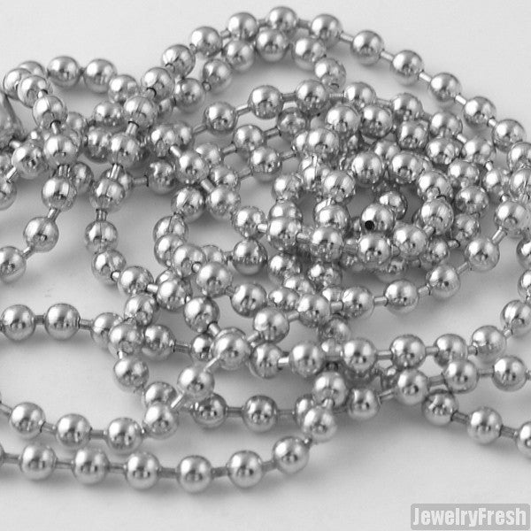 3mm Stainless Steel Bead Chain – JewelryFresh