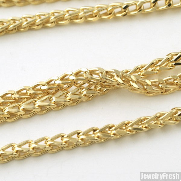 3mm Gold Dipped Hollow Franco Chain 