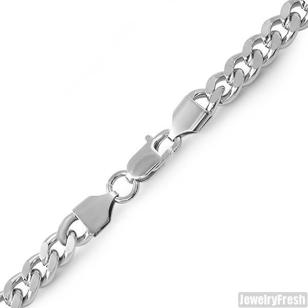 8mm Stainless Steel Mens Cuban Bracelet – JewelryFresh