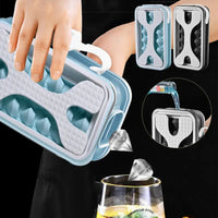 2in1 Portable Silicone Ice Ball Mold Ice Maker Water Bottle Ice Cube Mould Bottle Creative Ice Ball Diamond Curling Summer Kitchen Gadgets - Image #1