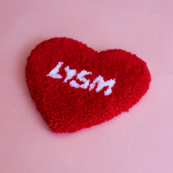 LYSM Chunky Heart Mug Rug - Limited Edition
