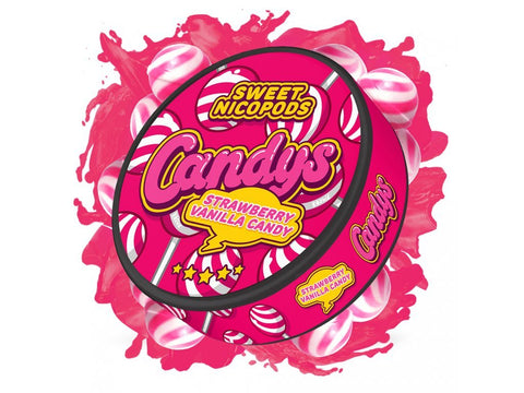 A can of strawberry vanilla candy