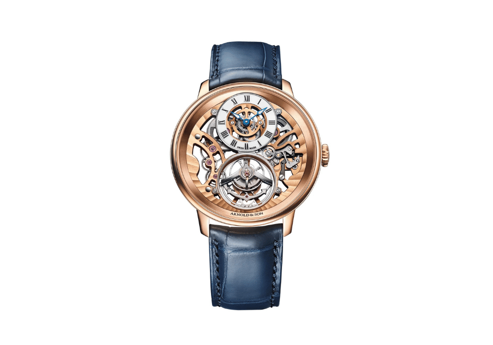 arnold & Son watch red gold