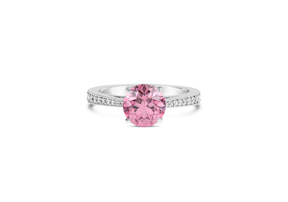 September Birthstone - The Sapphire - round light pink sapphire ring