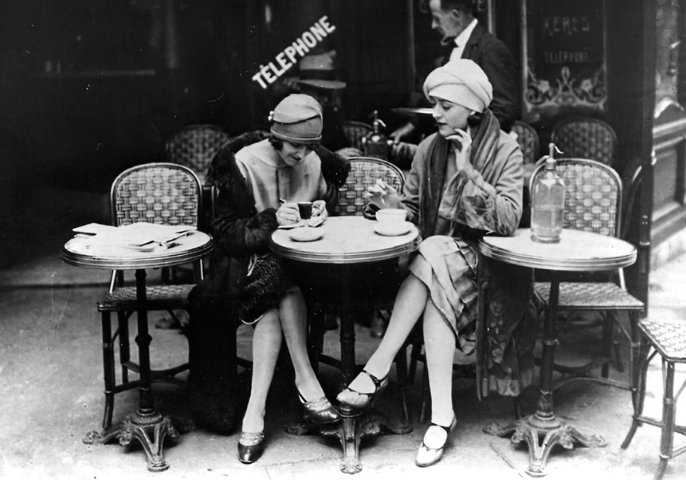 The History of art Deco - woman drinking coffee -