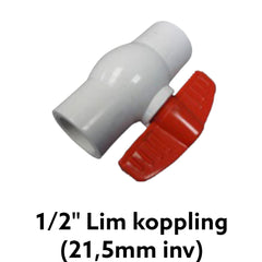 1/2" rörkopplingar och limdetaljer i PVC för spabad