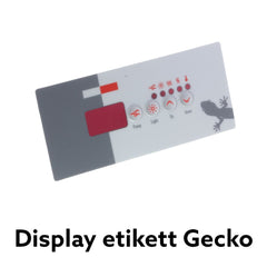 Etikett för paneler och displayer från Gecko