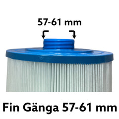 Spafilter med fin Gänga 57-61 mm i botten