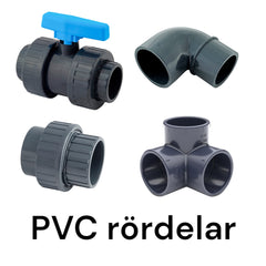 PVC rördelar för limning av poolteknik