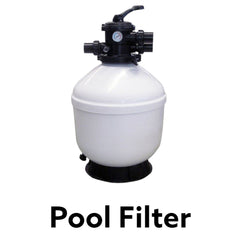 Poolfilter, både toppmatade samt sidomatade filter