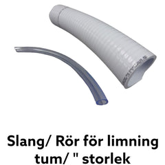 Slang samt rör i PVC med tumstorlek för limning och reparation av spabad