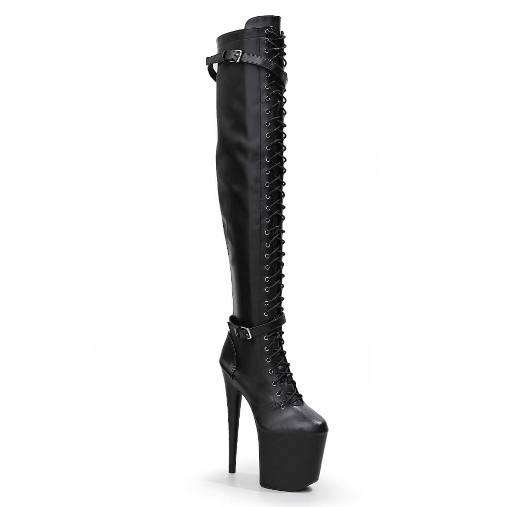 Lexx 8 inch platform matte black thigh high 1 86560 20fa6722 fda4 47b6 b0a7 87a2720e948b