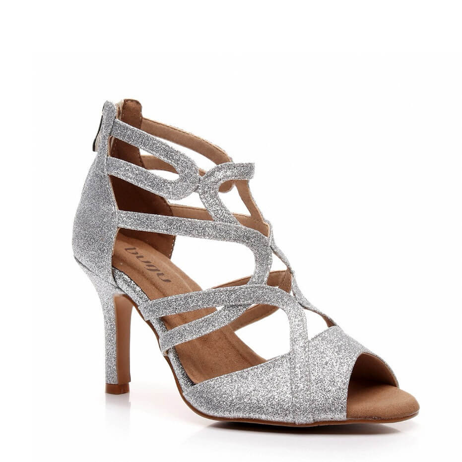 Vera wide slim heel strappy sandal silver 1 93de34a9 7560 4354 a971 58ab60f4537d