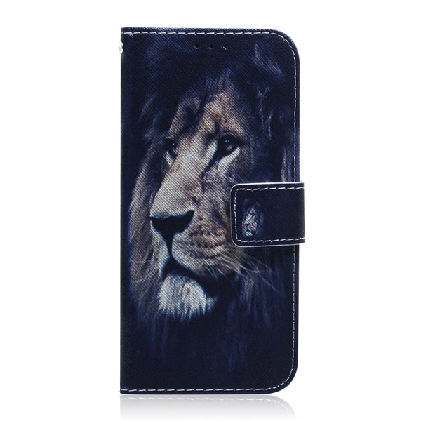 For iPhone 11 Pro 3D Colored Drawing Horizontal Flip Leather Case, with Holder & Card Slot ...(Lion)