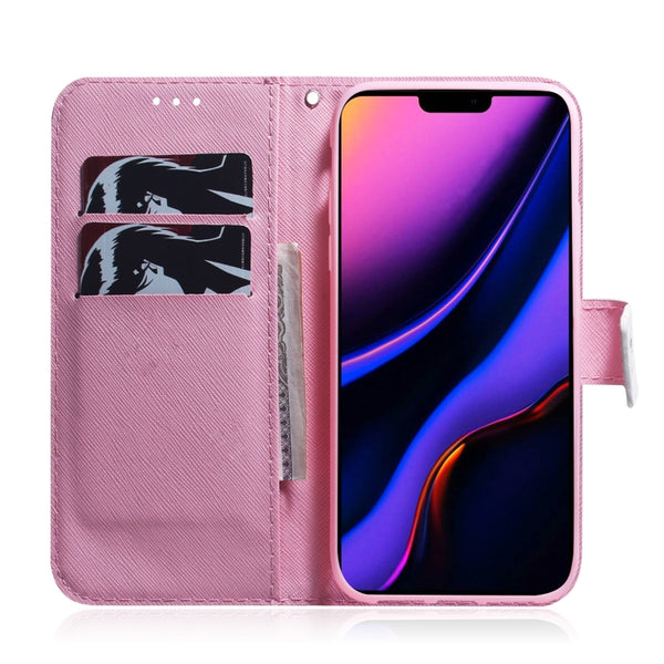 For iPhone 11 Pro 3D Colored Drawing Horizontal Flip Leather Case, with Holder & Card S...(Magnolia)