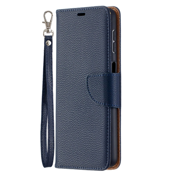 For Samsung Galaxy A32 5G Litchi Texture Pure Color Horizontal Flip PU Leather Case wi...(Dark Blue)